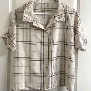 Women’s Button Up Plaid Shirt
